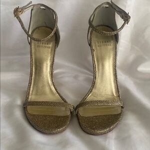 Stuart Weitzman Silver & Gold Stiletto Heels